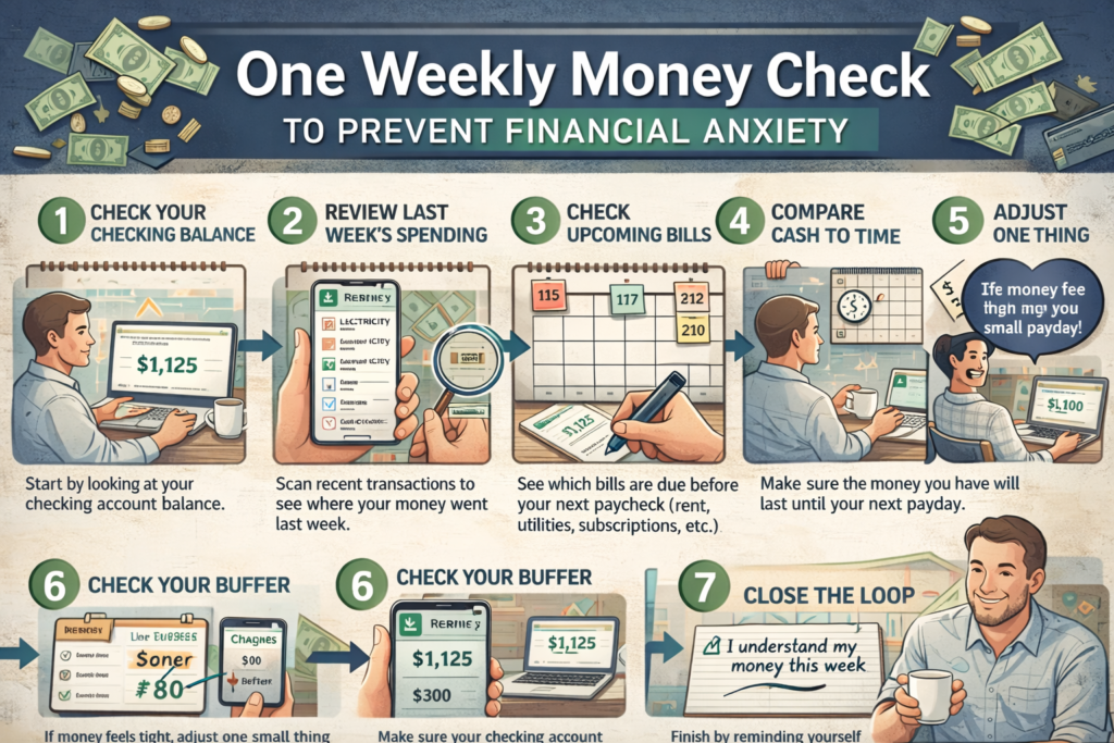 one weekly money check that prevents financial anxiety and improves cash flow control